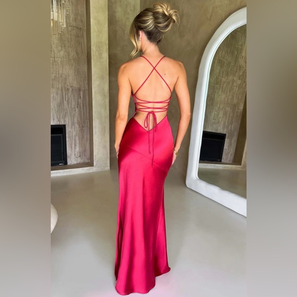 Babyboo Isobel Maxi Dress in Red, size Small, NWT Love Island Themed - Picture 2 of 14